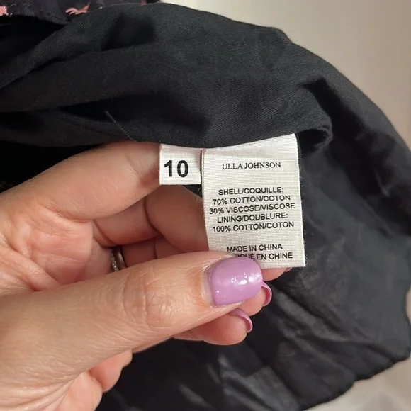 ULLA JOHNSON Joan floral print midi length dress size 10 - Picture 6 of 7